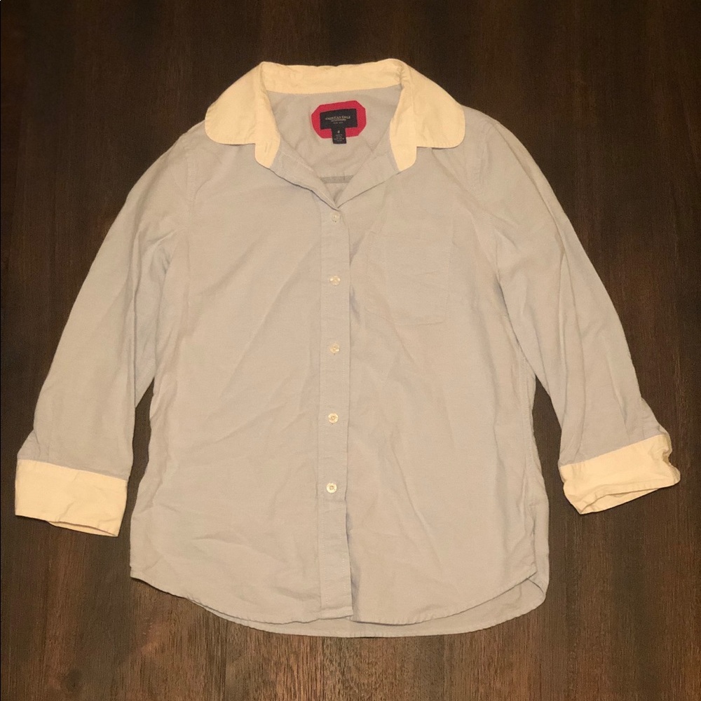 American Eagle button down with 3/4 sleeves